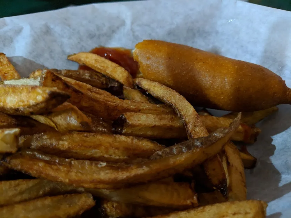 Corn Dog and Fries
